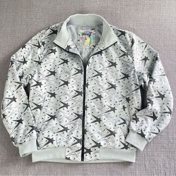 Seven7 Tops - Seven & 7 Stars Zip Up Oversized Lightweight Jacket Unisex Size Large